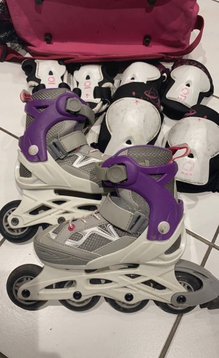 Ensemble rollers réglables taille 29/32+protections et sac de rangement