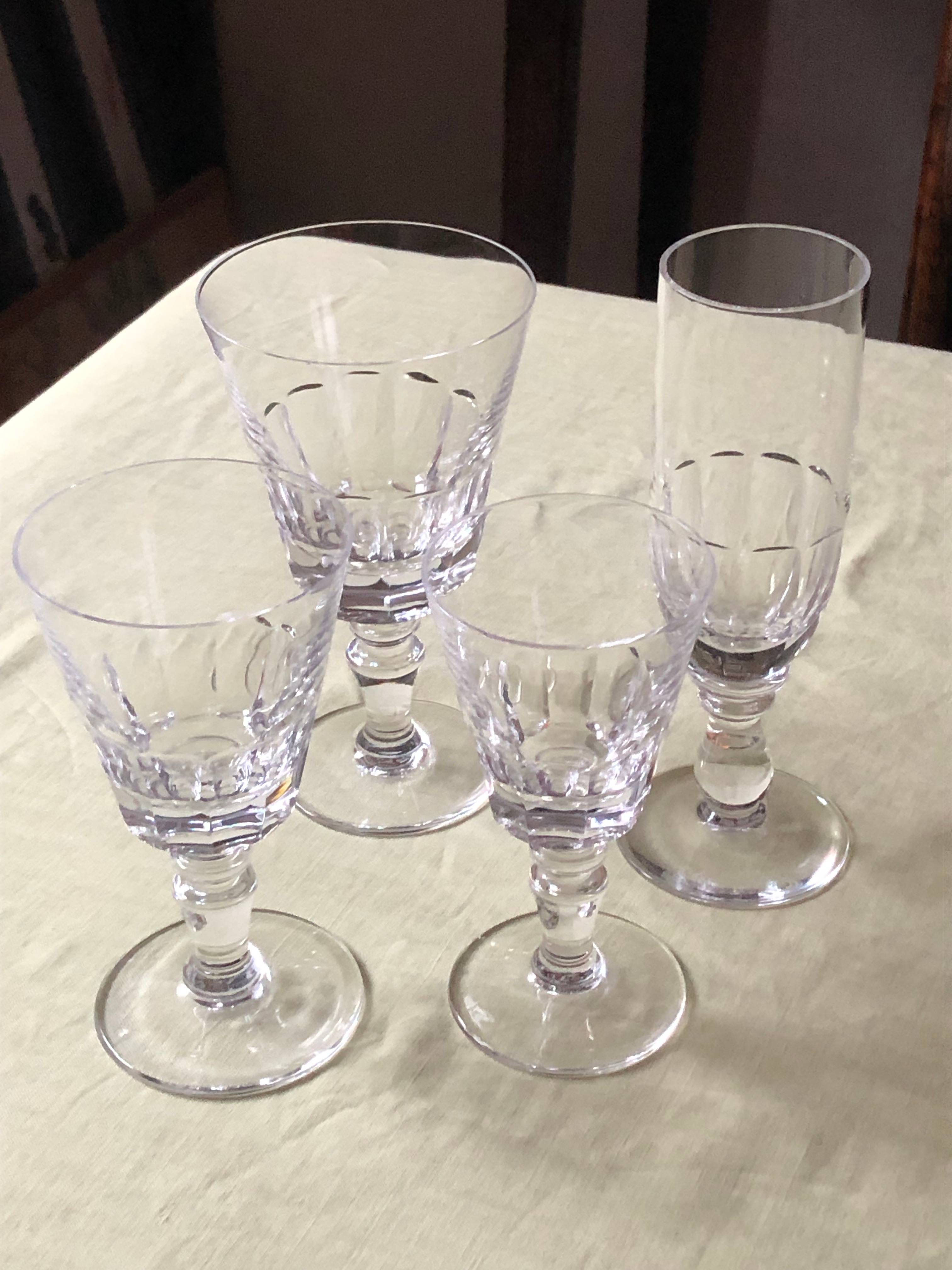 Lot De 2 Verres à Liqueur Vénus – Cristallerie De Bayel – Pied Rose – Neufs En Boîte