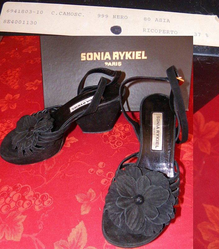 Escarpin Vintage Sonia Rykiel Noir Pointure 38, En Très Bon état