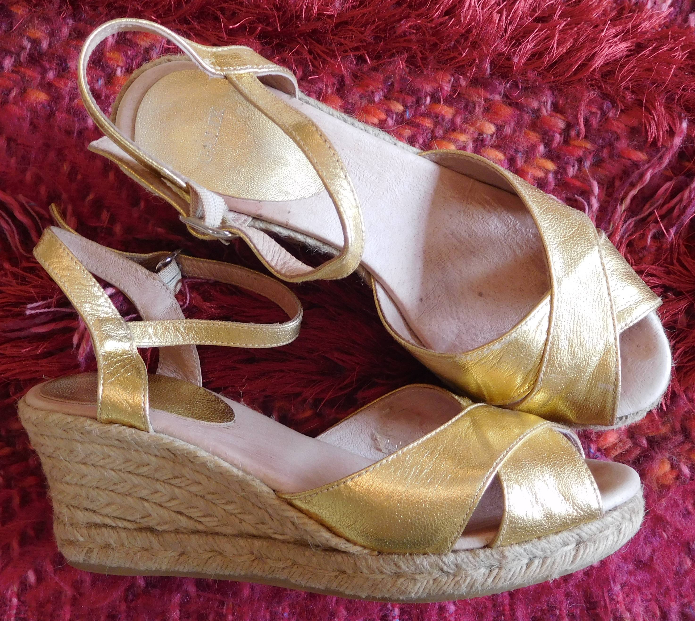 Espadrilles compensées (doré) - Pointure 38