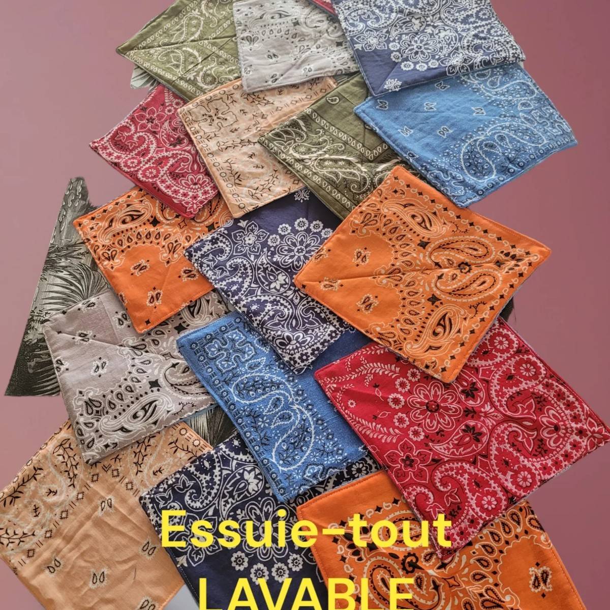 Vends essuie-tout lavable