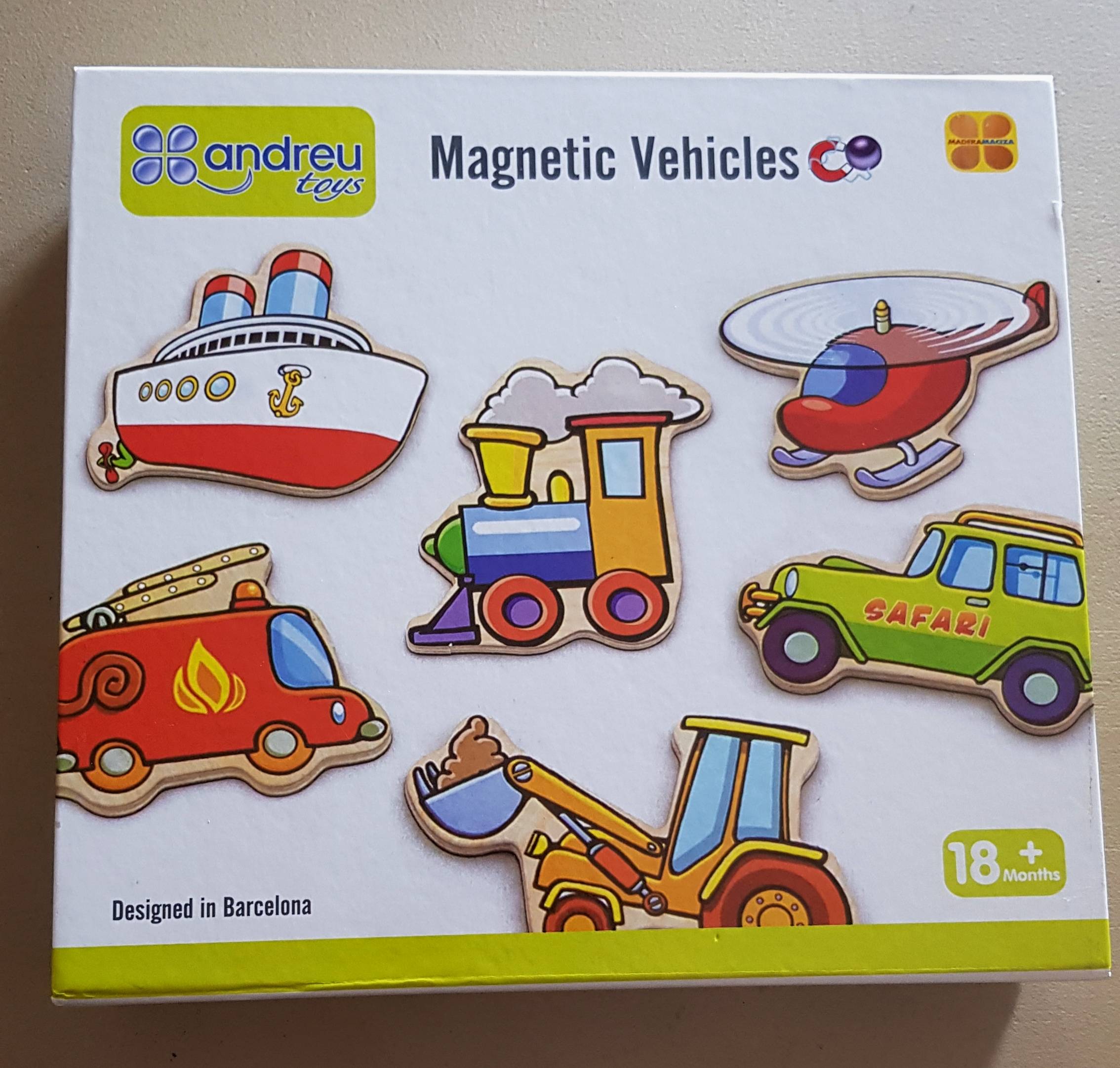 Jeu d’éveil Magnetic vehicles, Andreu Toys, à partir de 18 mois