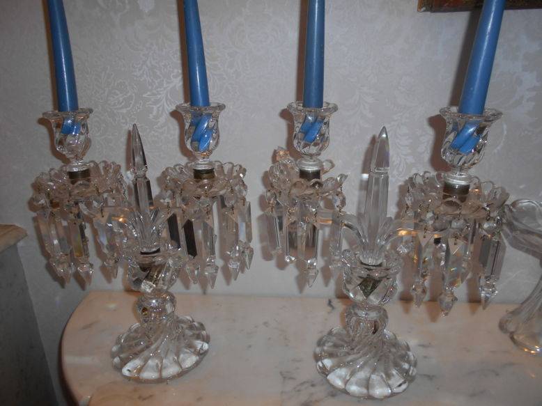 VENDS 2 chandeliers anciens en cristal de BACCARAT