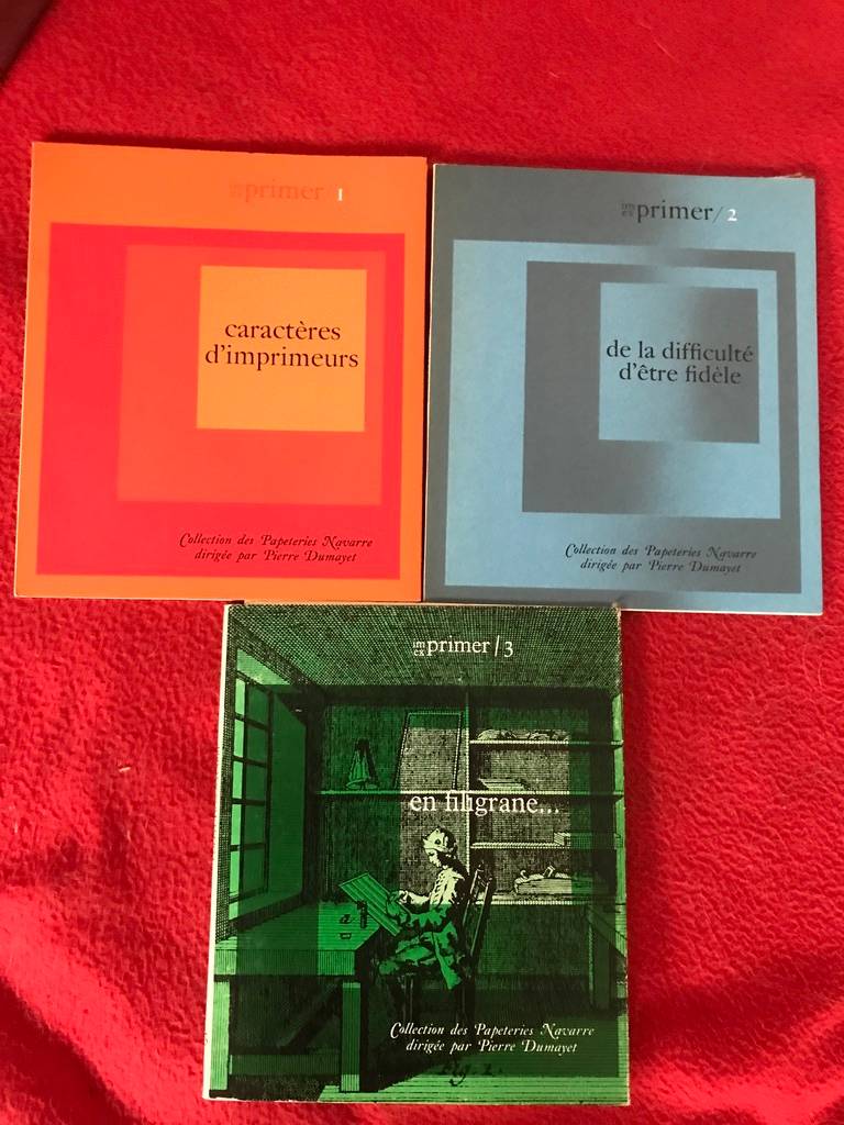Lot de 3 fascicules d’imprimerie "Collection des Papeteries Navarre »