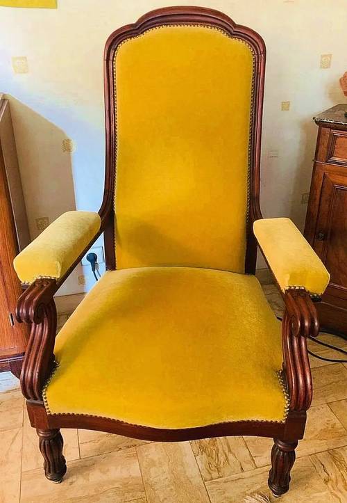 Fauteuil en acajou de la fin du XIXe siècle