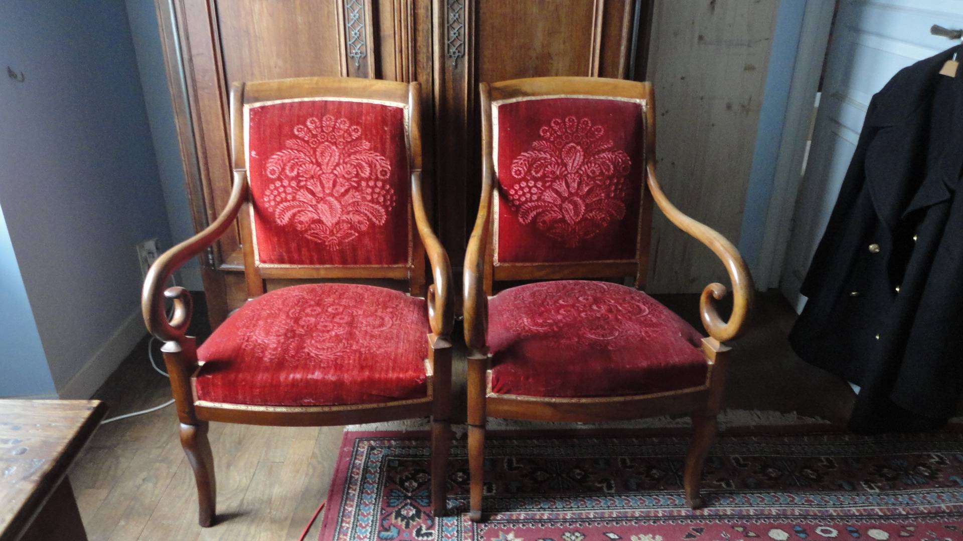 Vends fauteuils anciens style Louis-Philippe Restauration Empire XIXème
