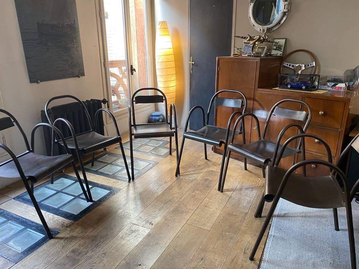Vends chaises bistrot en fer (les 6)