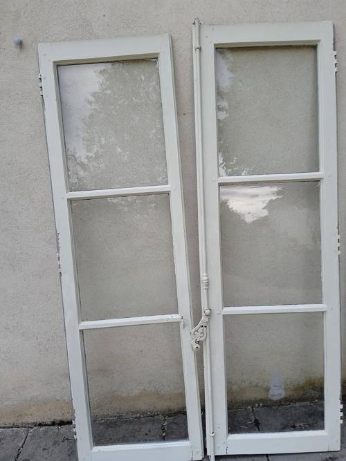 Fenêtres bois vitres anciennes verre soufflé