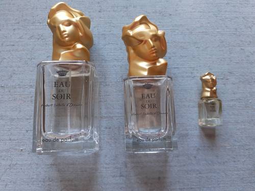 3 flacons "Eau du soir " de Sisley pour collectionneurs