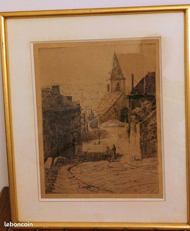Eau forte signée Charles Heyman 1881-1915