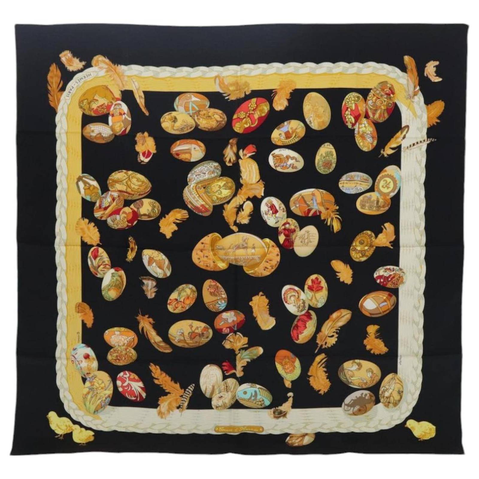 Foulard Hermès rare "la Couvée d’Hermès"