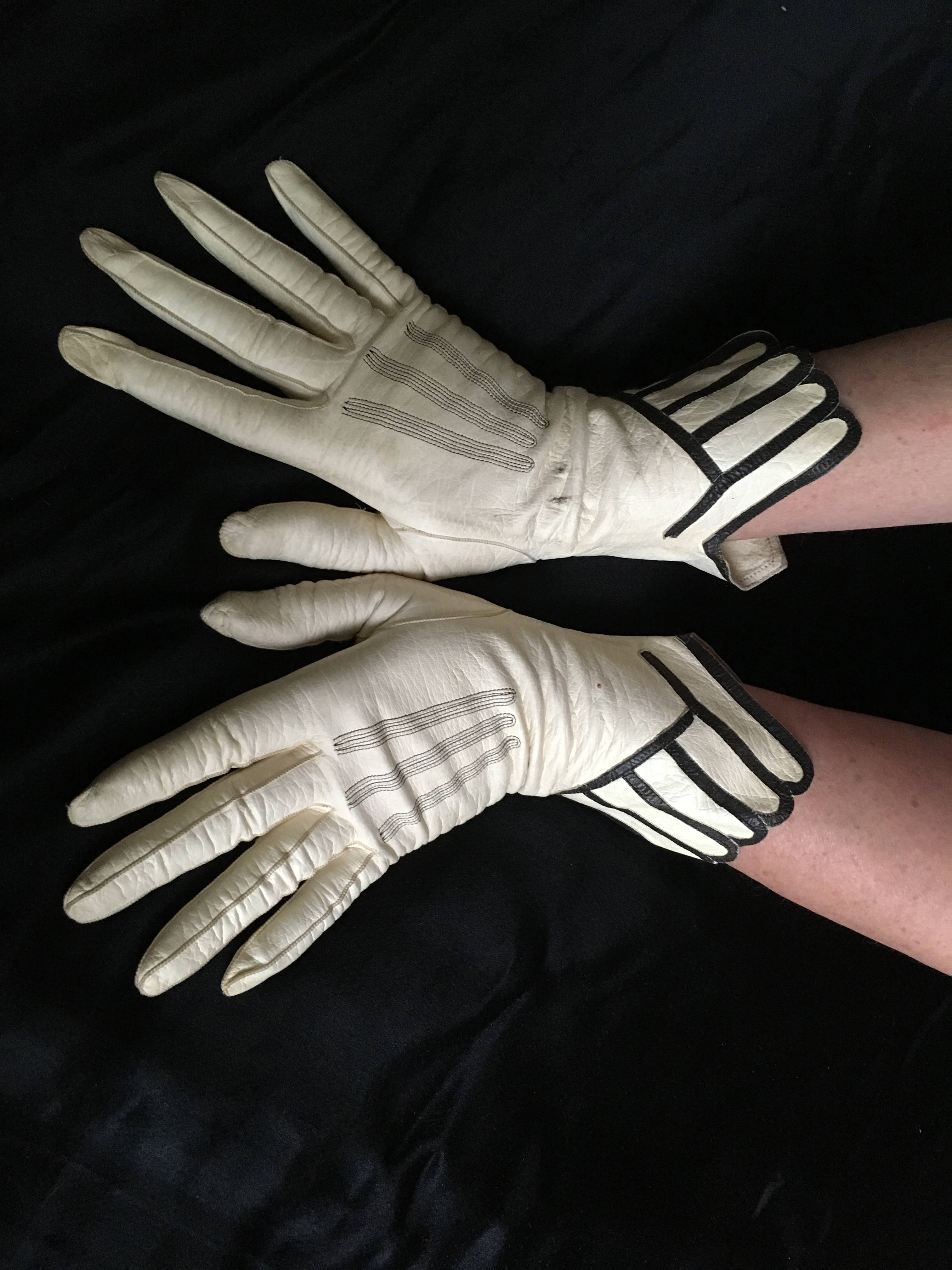 Gants élégants anciens - taille 37
