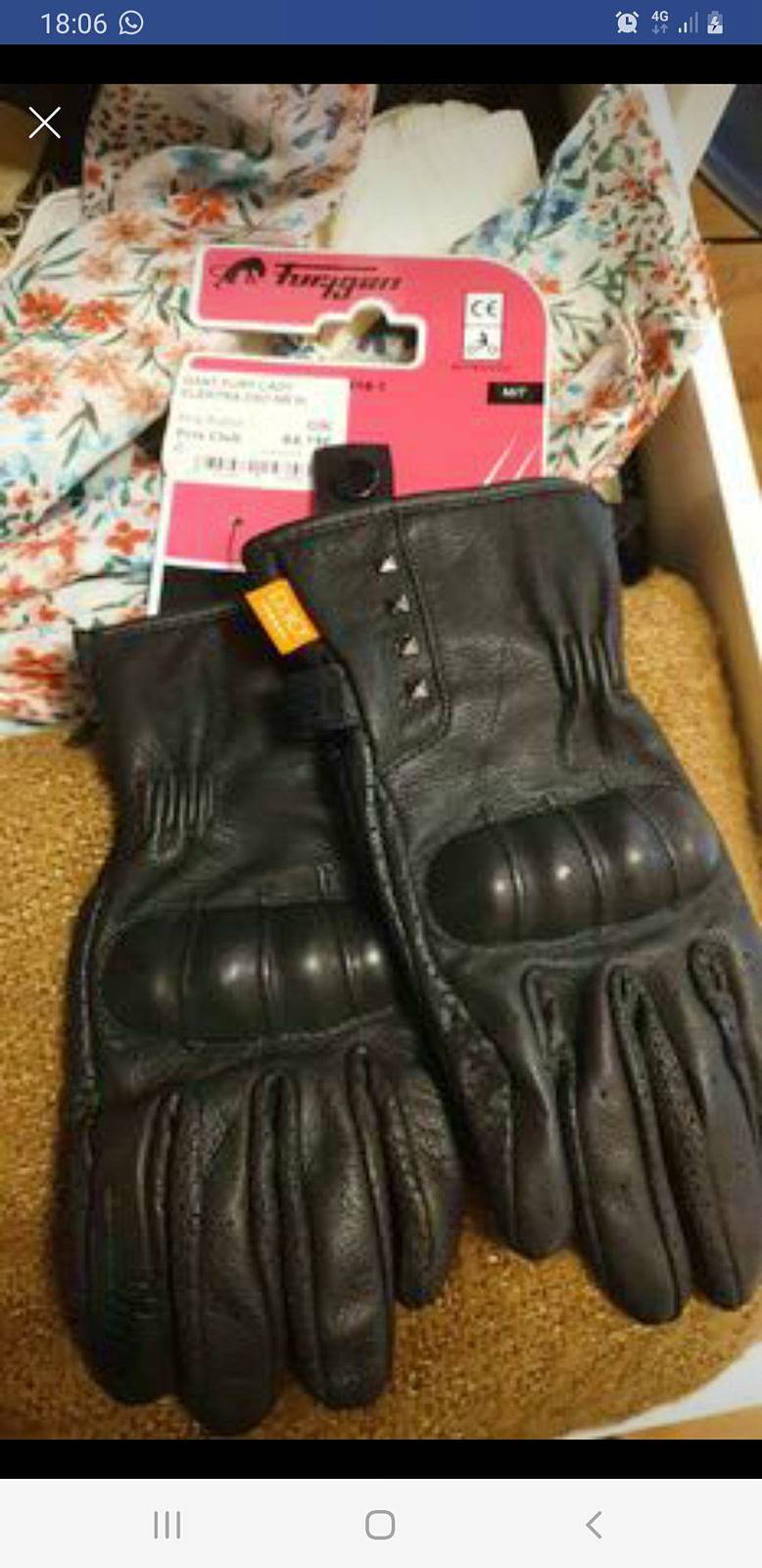 Gants moto - cuir noir - femme