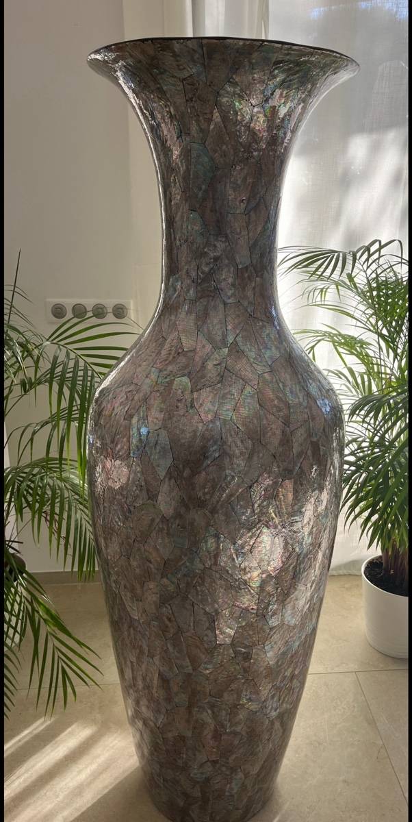 Vase deco géant prestige en Nacre