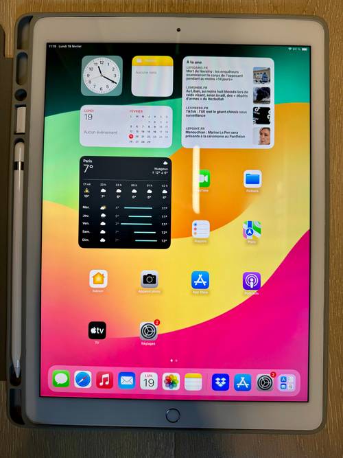 Vends iPad Pro 12.9 (2017) 2ème génération 512 Go - WiFi + 4G - Gris sidéral
