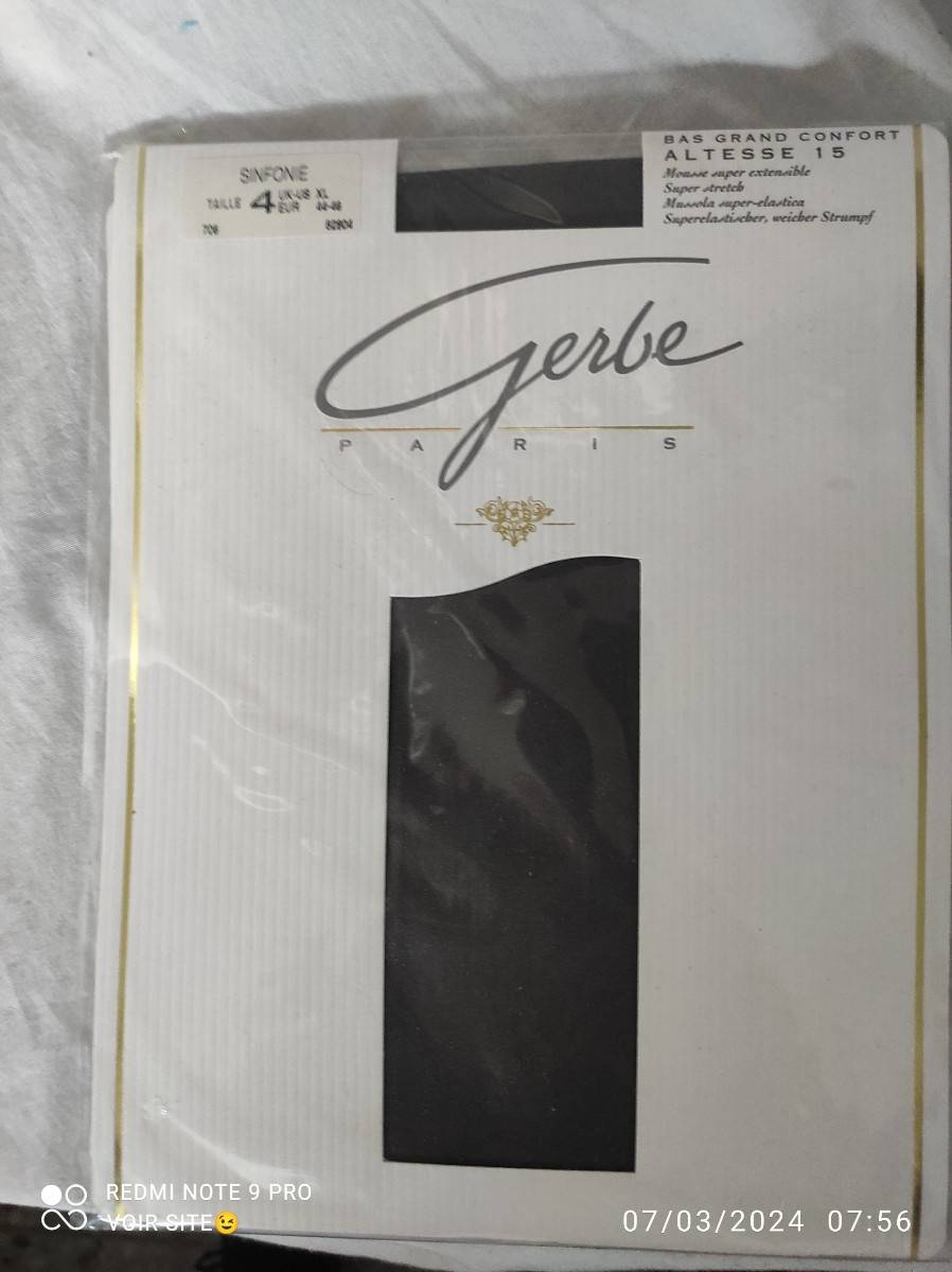 Bas Gerbe couleur sinfonie - Taille XL