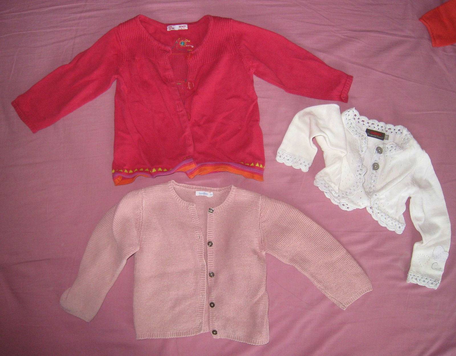 Lot de 3 gilets fille 18 mois Catimini, DPAM Bout’chou