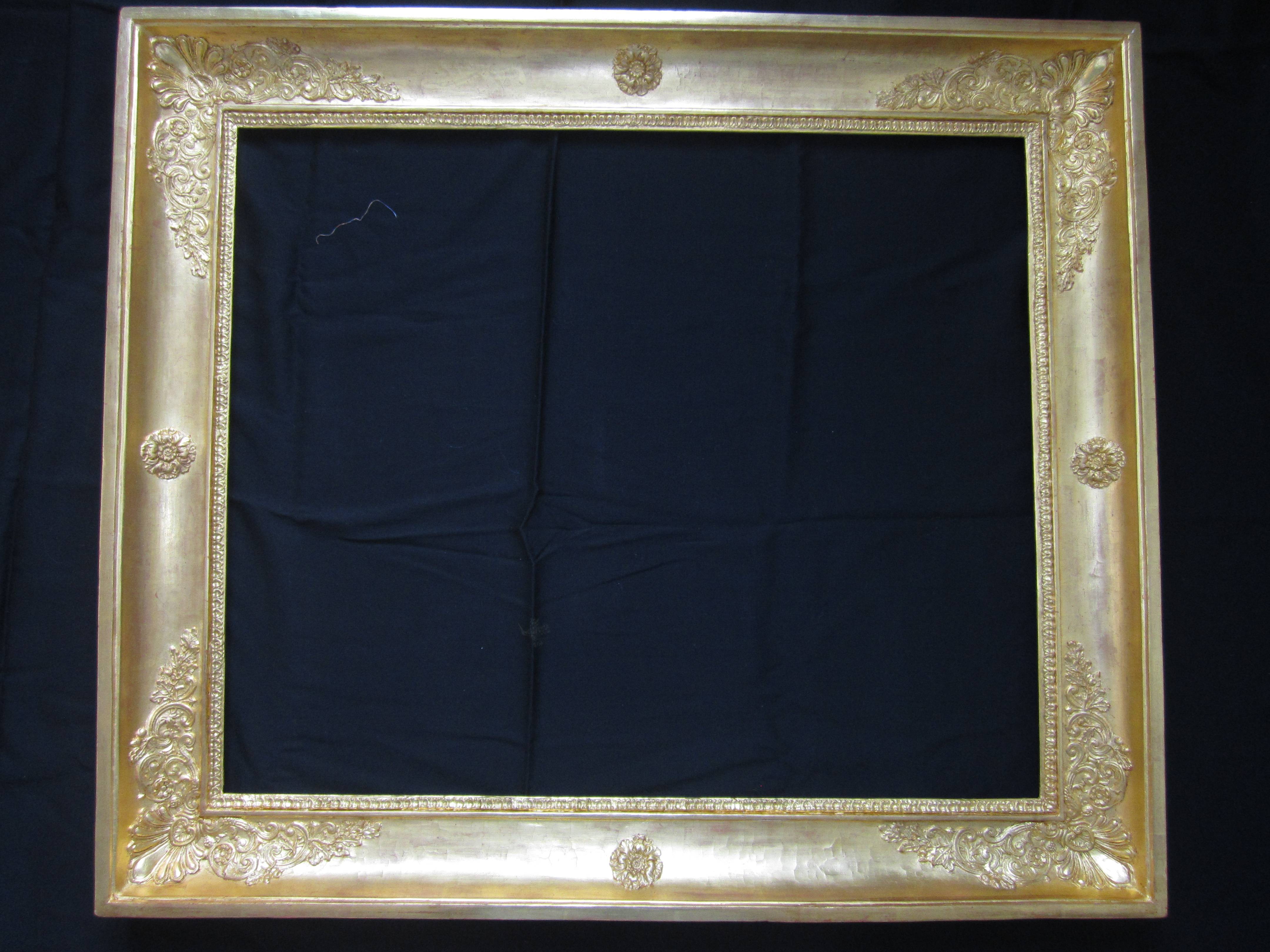 Grand Cadre à clef, epoque Empire, doré à la feuille