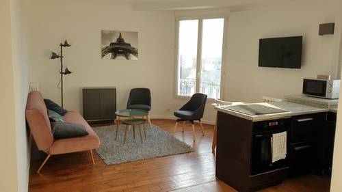 Loue grand et lumineux 2 pièces meublé, très proche gare - 45m², Bois-Colombes (92)