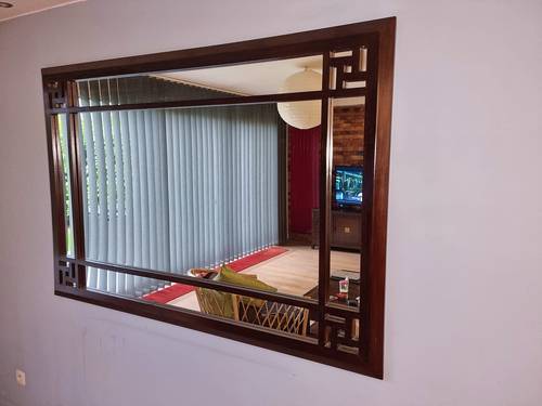 Vends grand Miroir en teck indonésien - excellent état