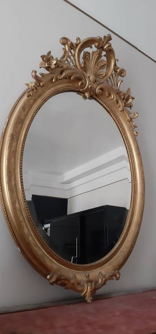 Grand miroir ovale XIXème