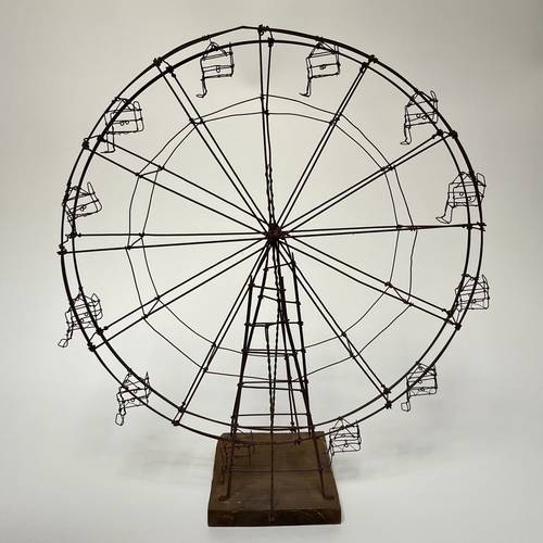 Grande roue, manège miniature en fil de fer - Art populaire forain du début du XXe siècle