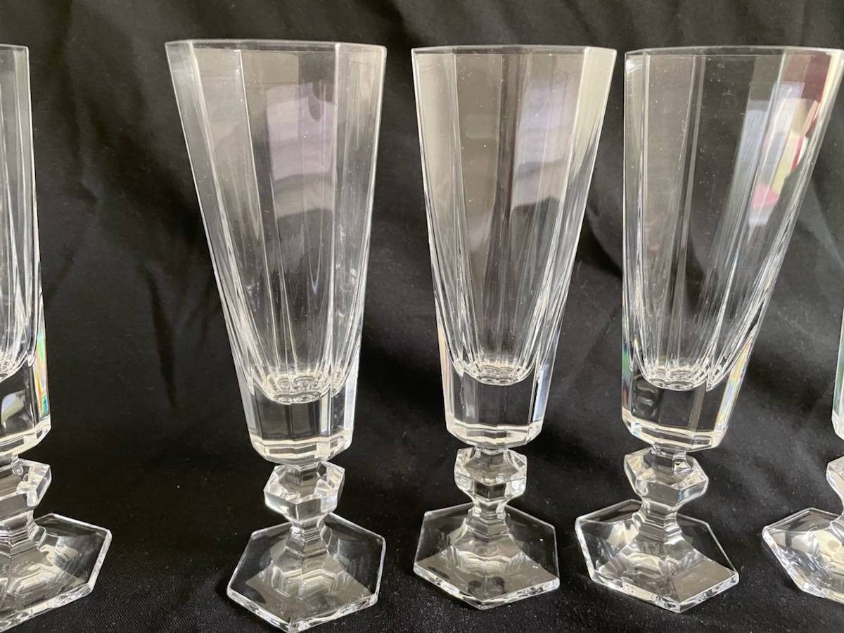 6 grandes flûtes à champagne en cristal de Sèvres sur Gens de Confiance