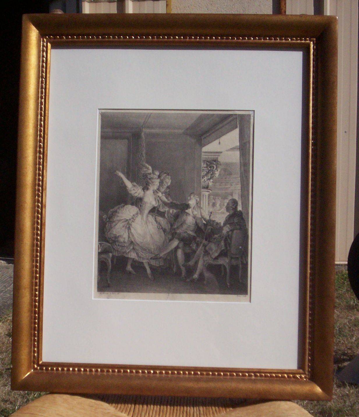 Gravure d’après Moreau le jeune : La petite loge, 1783