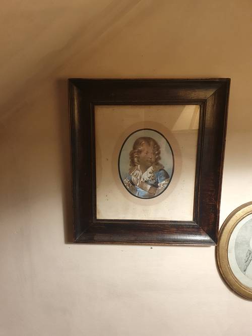 Gravure en couleur rehaussée vers 1840, portrait de Napoléon François Joseph Charles
