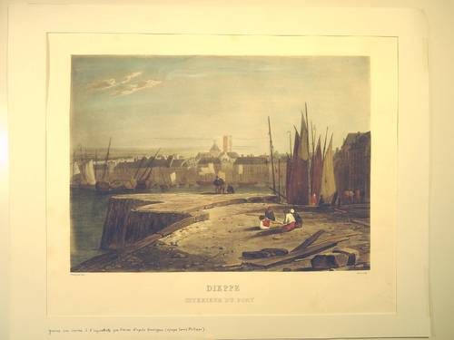 Gravure : port de Dieppe, Louis-Philippe
