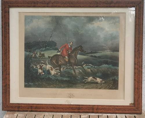Gravure Venerie "la Chasse au renard"