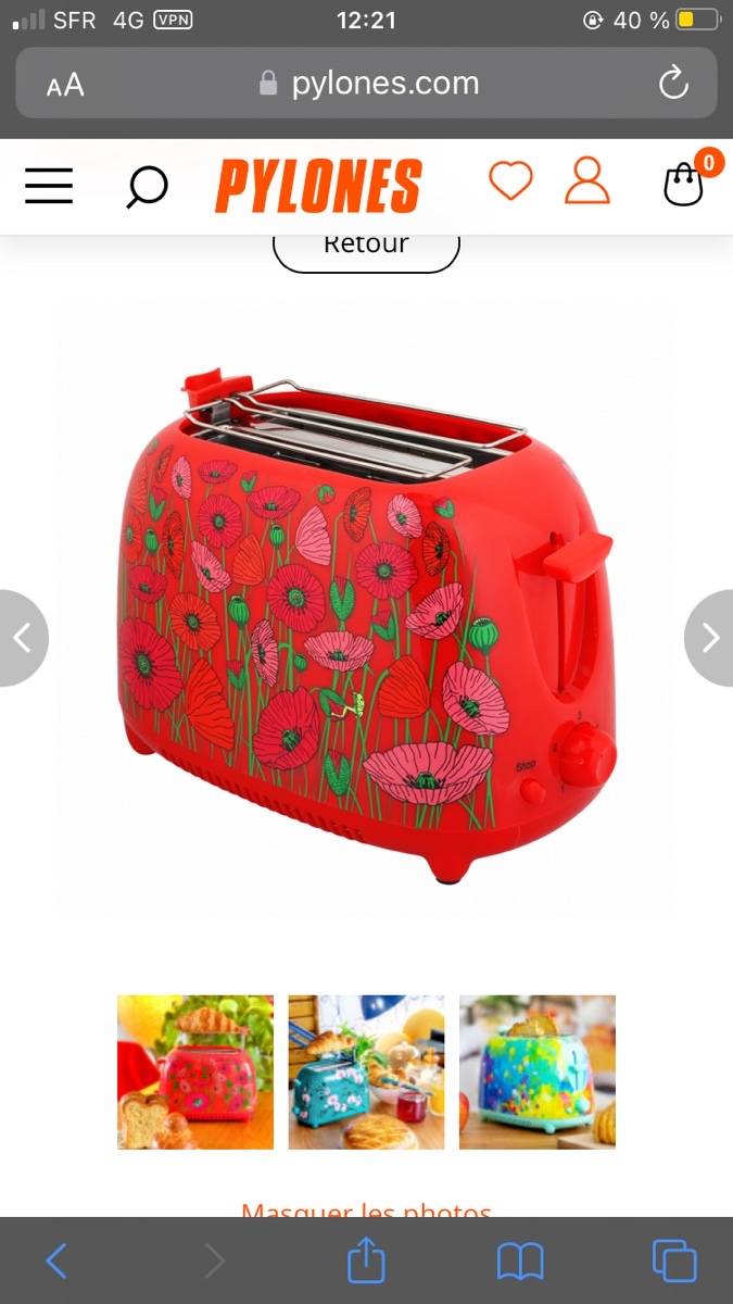 Grille pain PYLONES coquelicots on Gens de Confiance