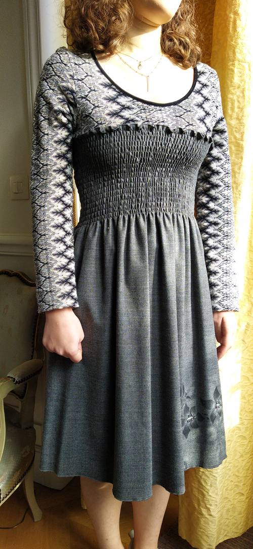 Robe grise manches longues Carla Goli. T38