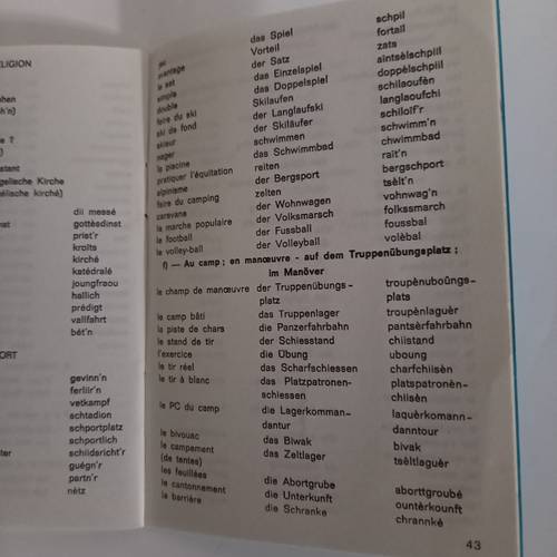Guide de conversation franco-allemand, sans pile, donc écologique
