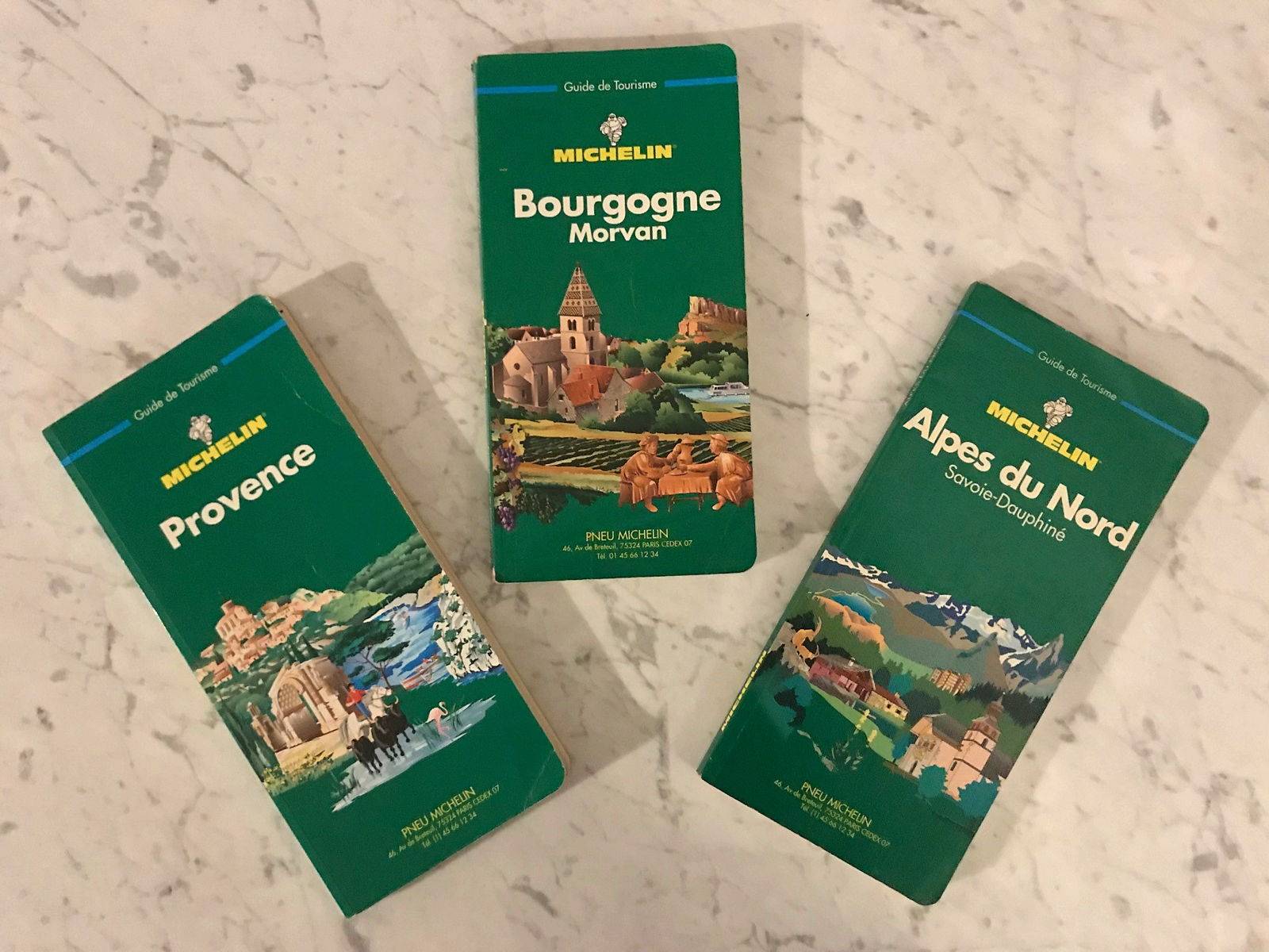 3 guides verts Michelin vintage