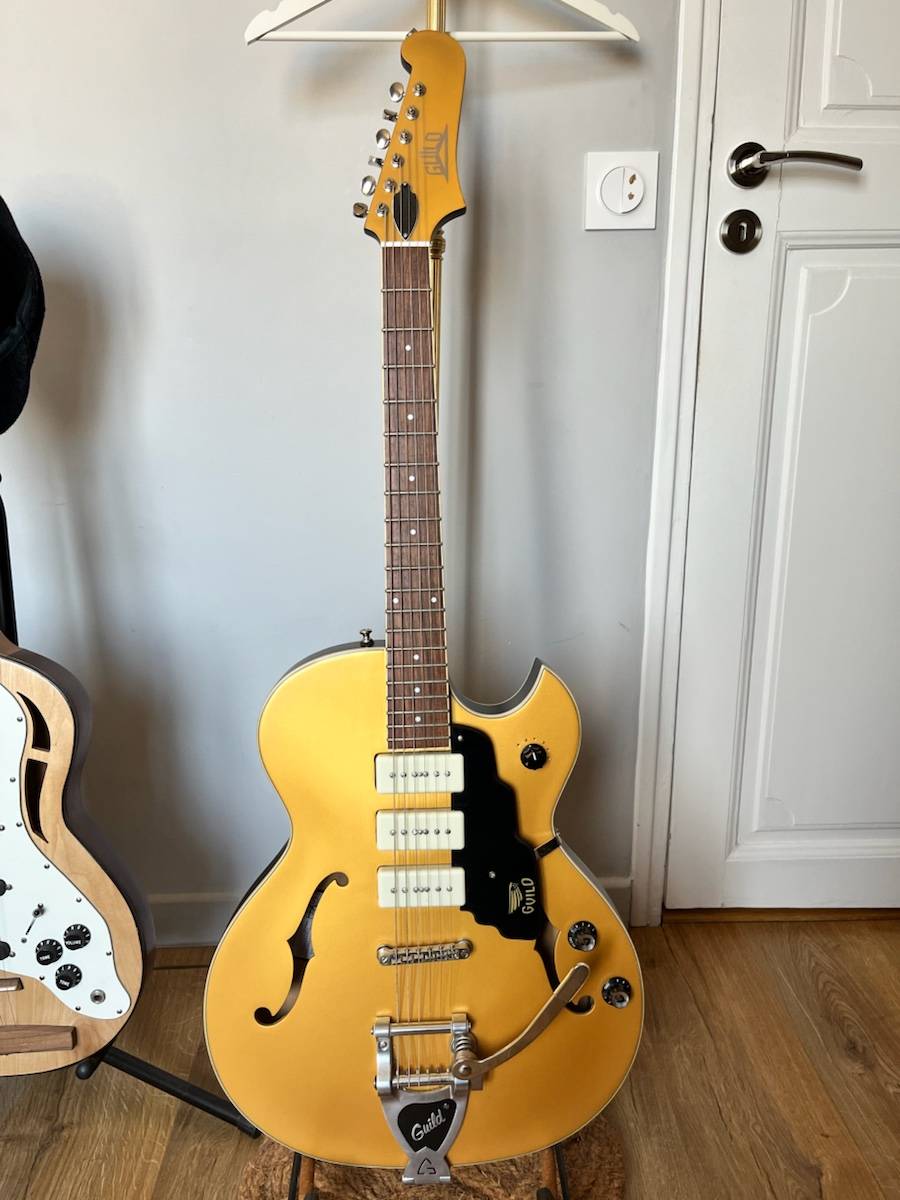 Guitare électrique Hollowbody Guil StarFire 1 Jet 90 Gold Top