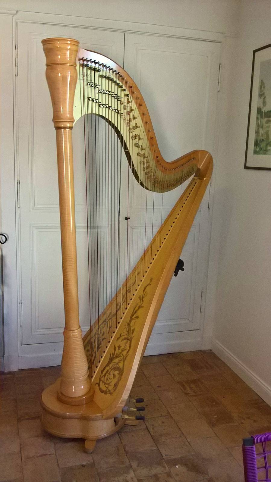 Location Harpe de concert, Athéna, 47 cordes table large (CAMAC) on