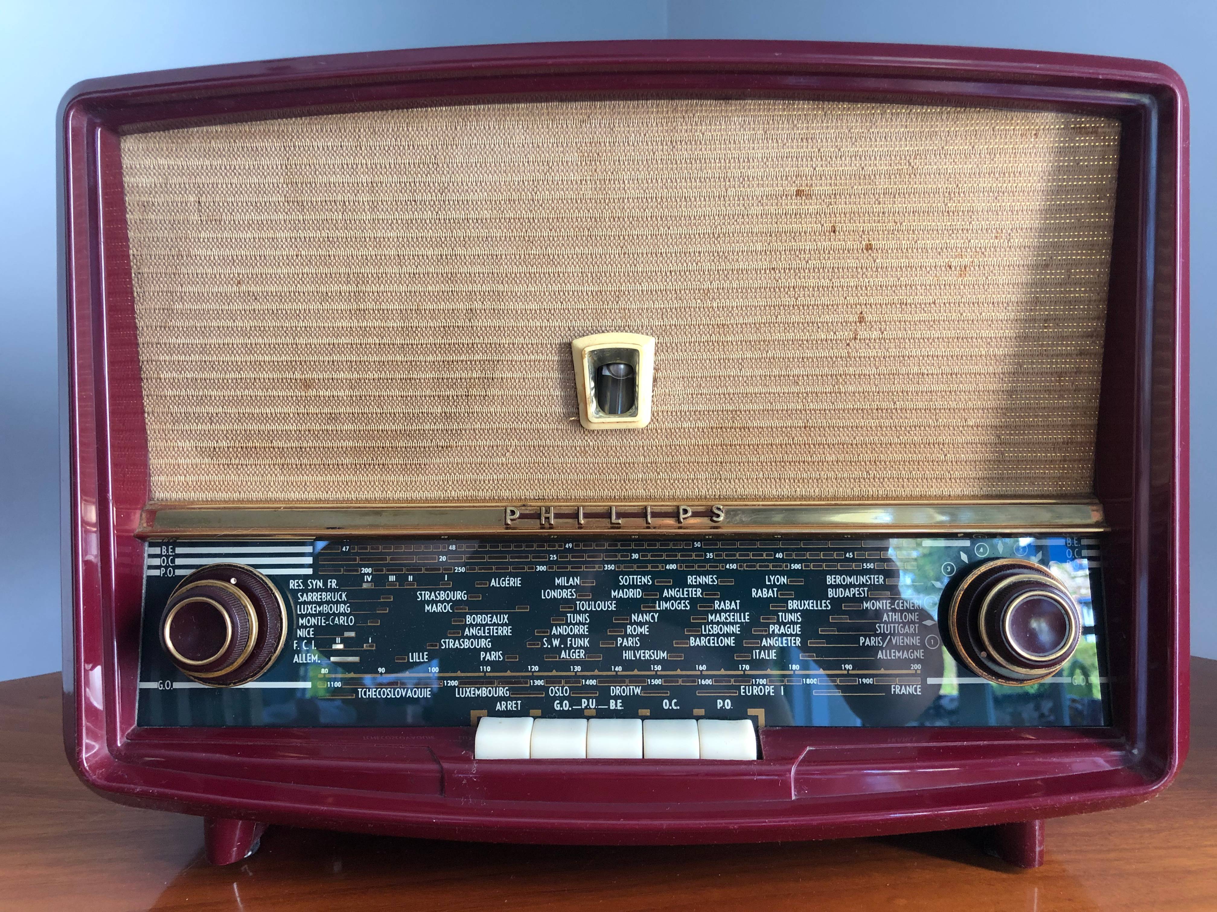 Heleor - Radio Vintage Bluetooth Philips B4f69a - année 1958