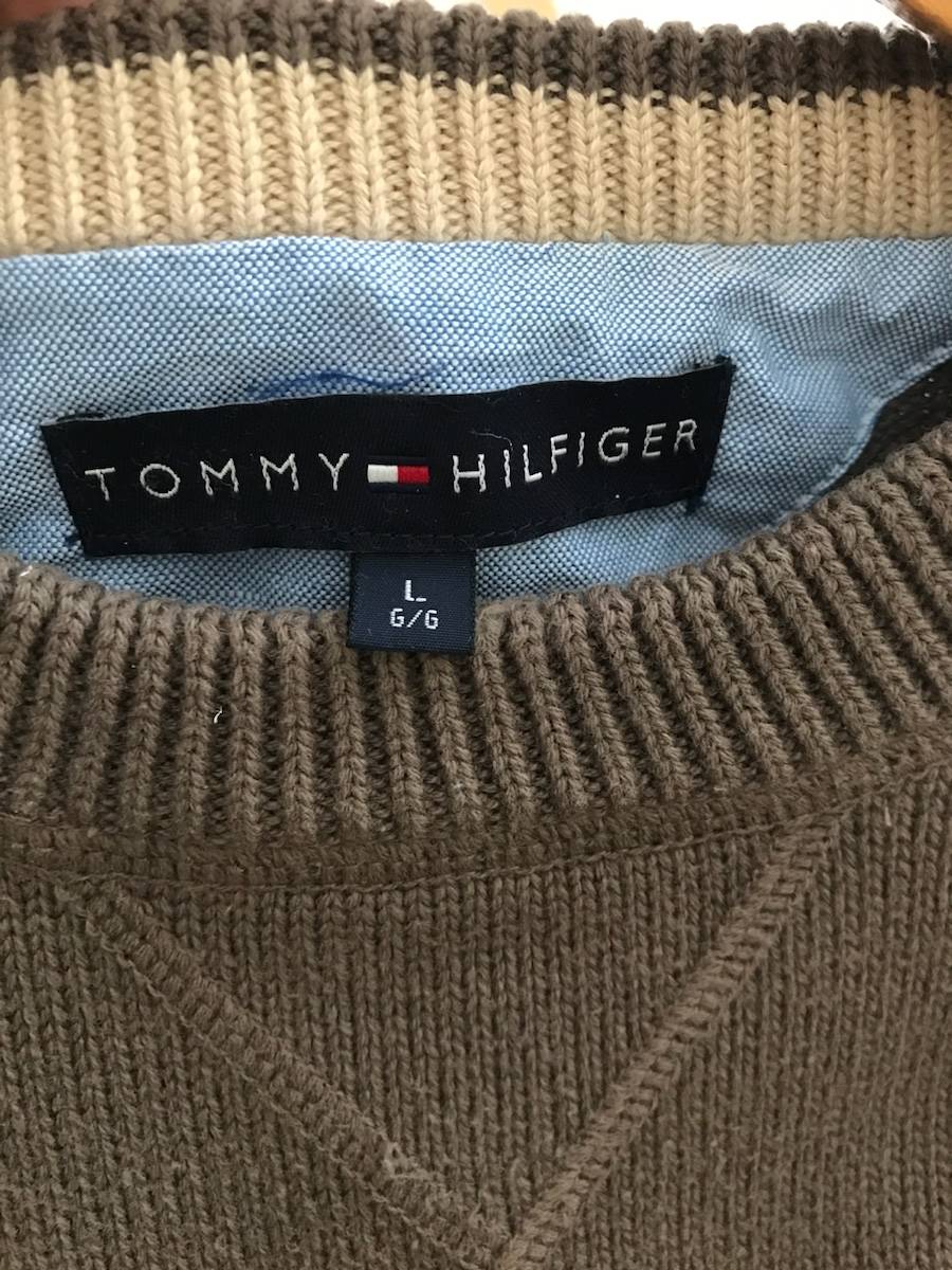 Vends pull homme marron Tommy Hilfiger - Taille L
