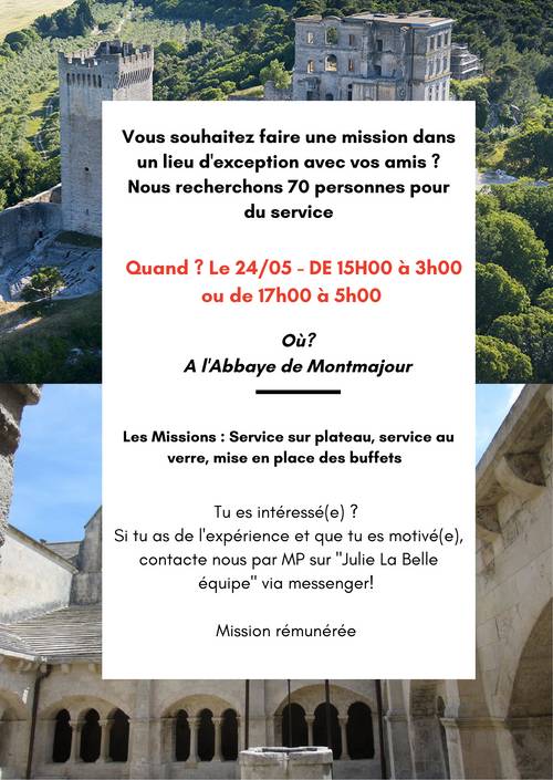 Recherche hôtes H/F événementiel
