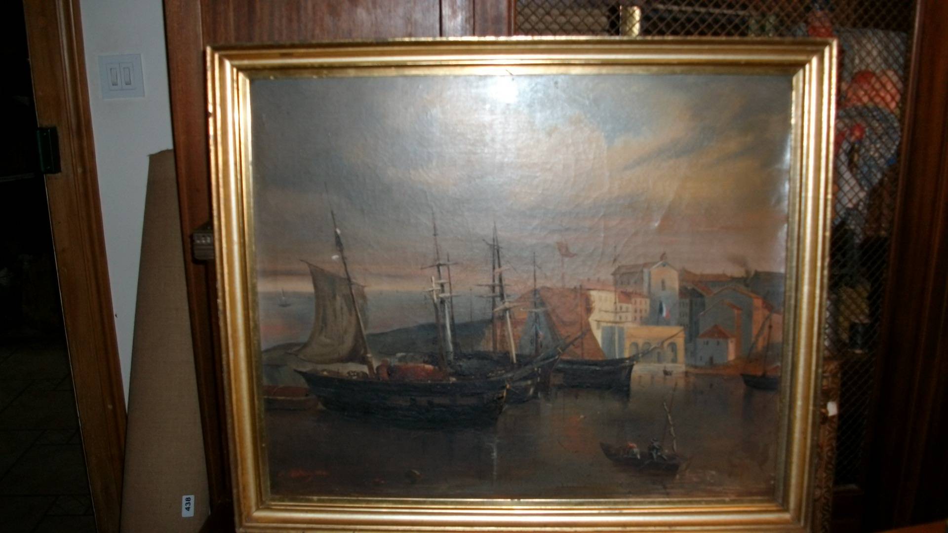 Vends huile sur toile marine signée et datée 1899