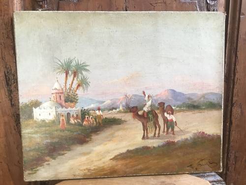 Huile sur toile orientaliste signée E. Fournal 19ème