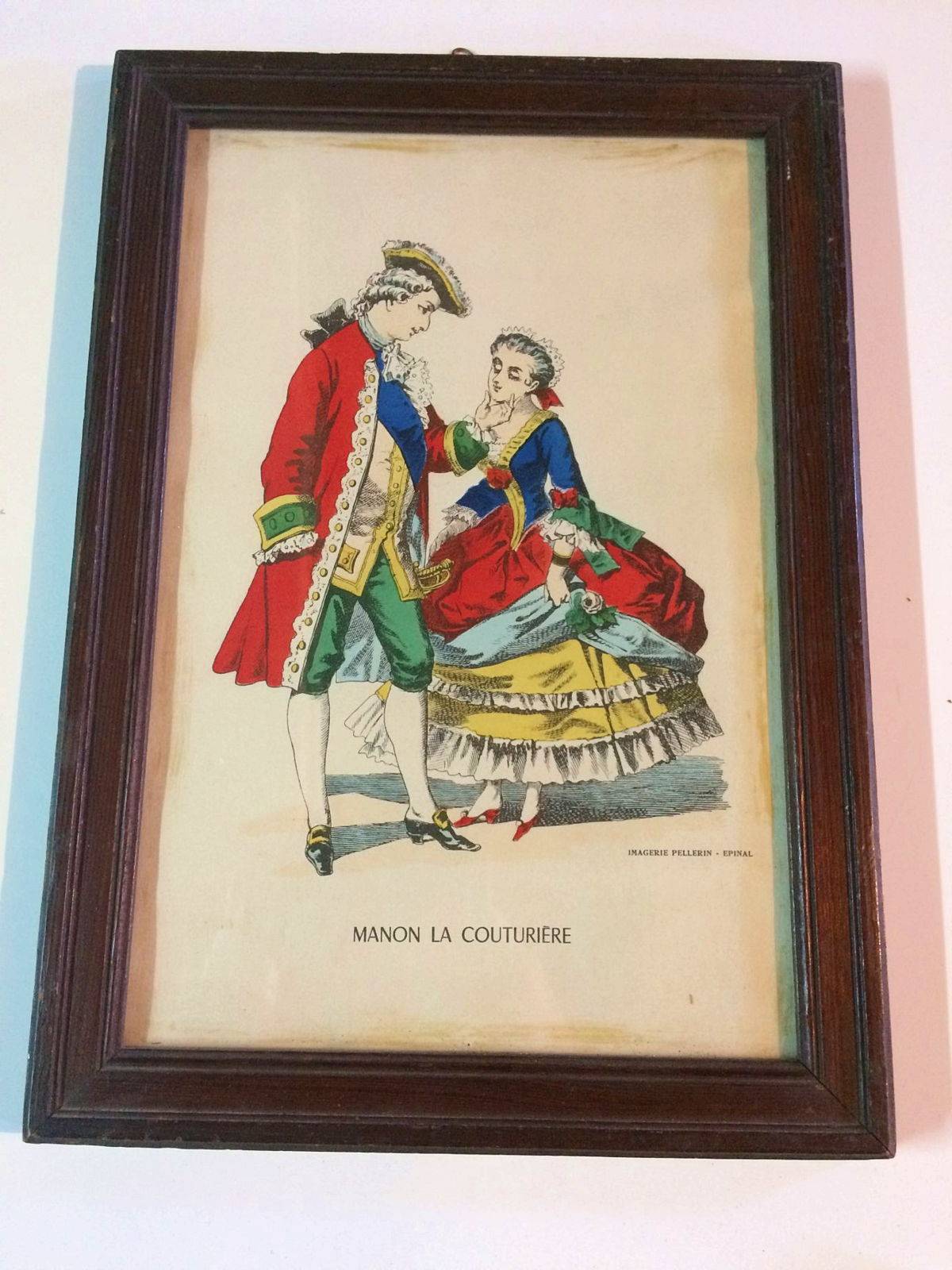 Image d’Epinal encadrée « Manon la couturière »