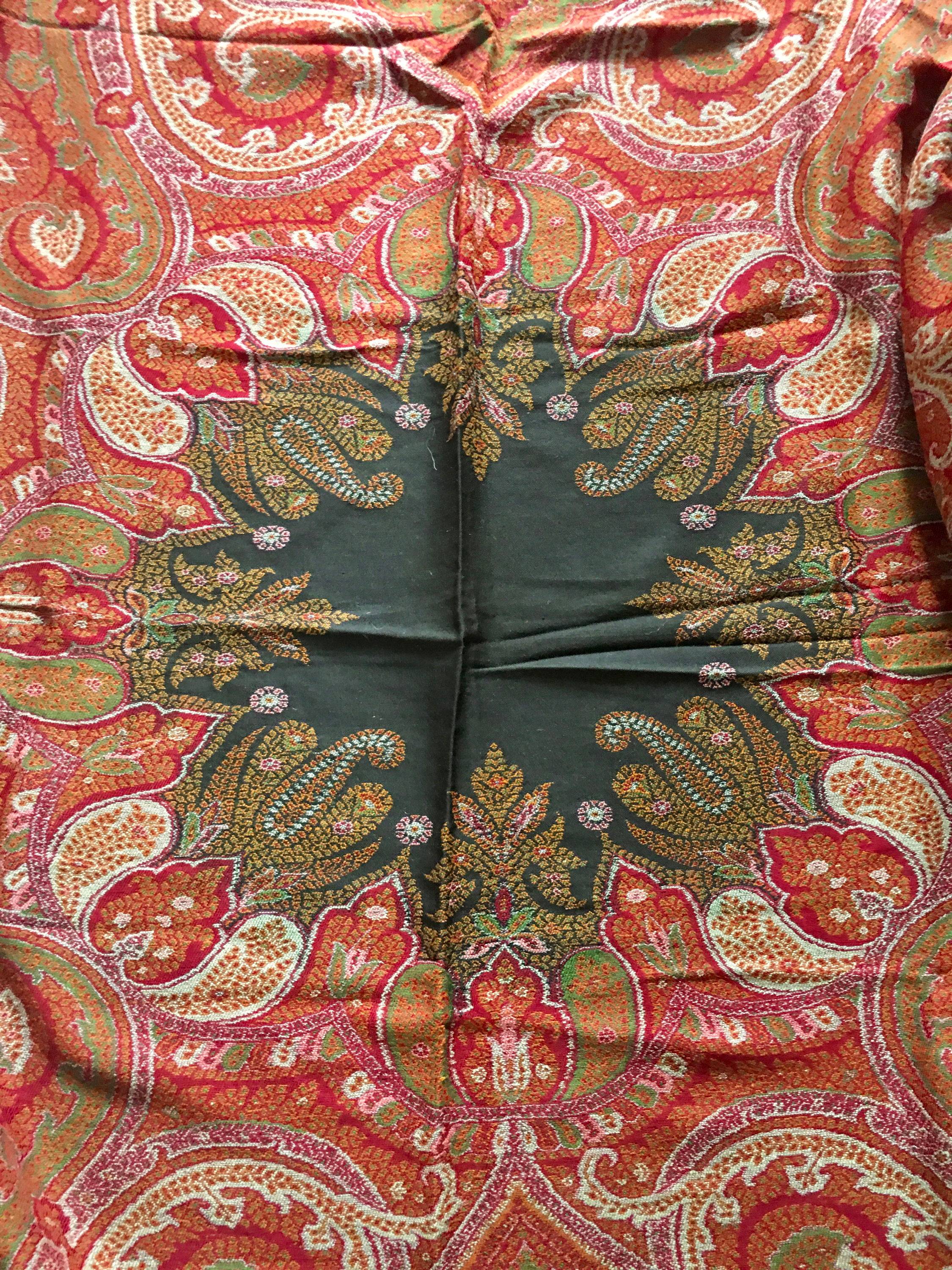 Indienne d’Alsace en laine tissée XIXème siècle