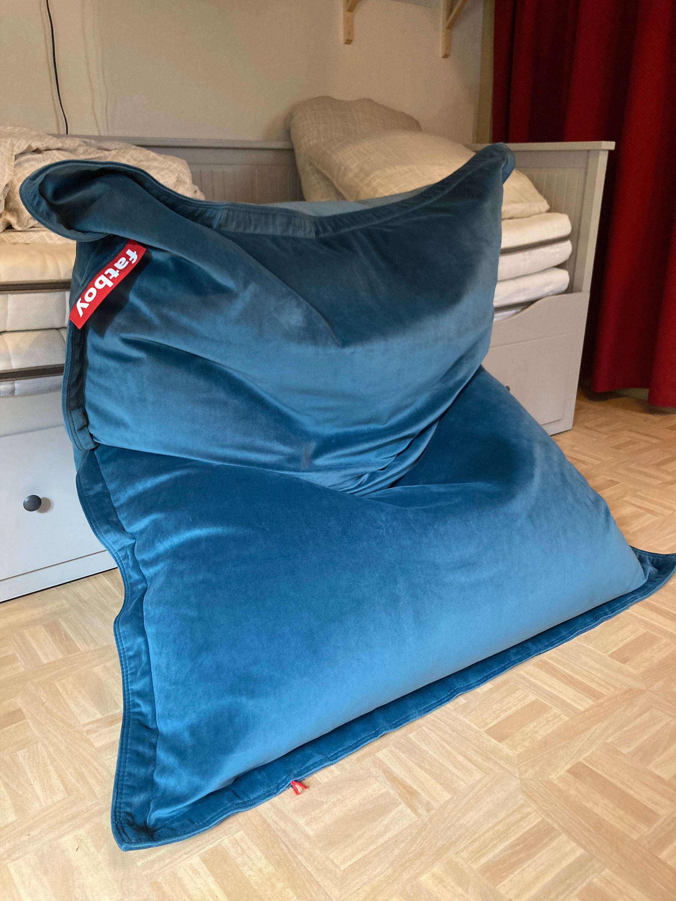 Housse de Pouf XL 120x80 Bleu Pétrole - (Housse Seule à Garnir - Intérieur/Extérieur)