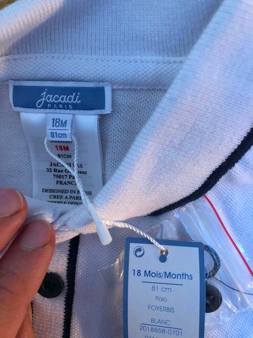 Polo Jacadi, taille 18 mois manches courtes neuf