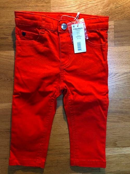 Jean Jacadi, taille 12 mois orange neuf