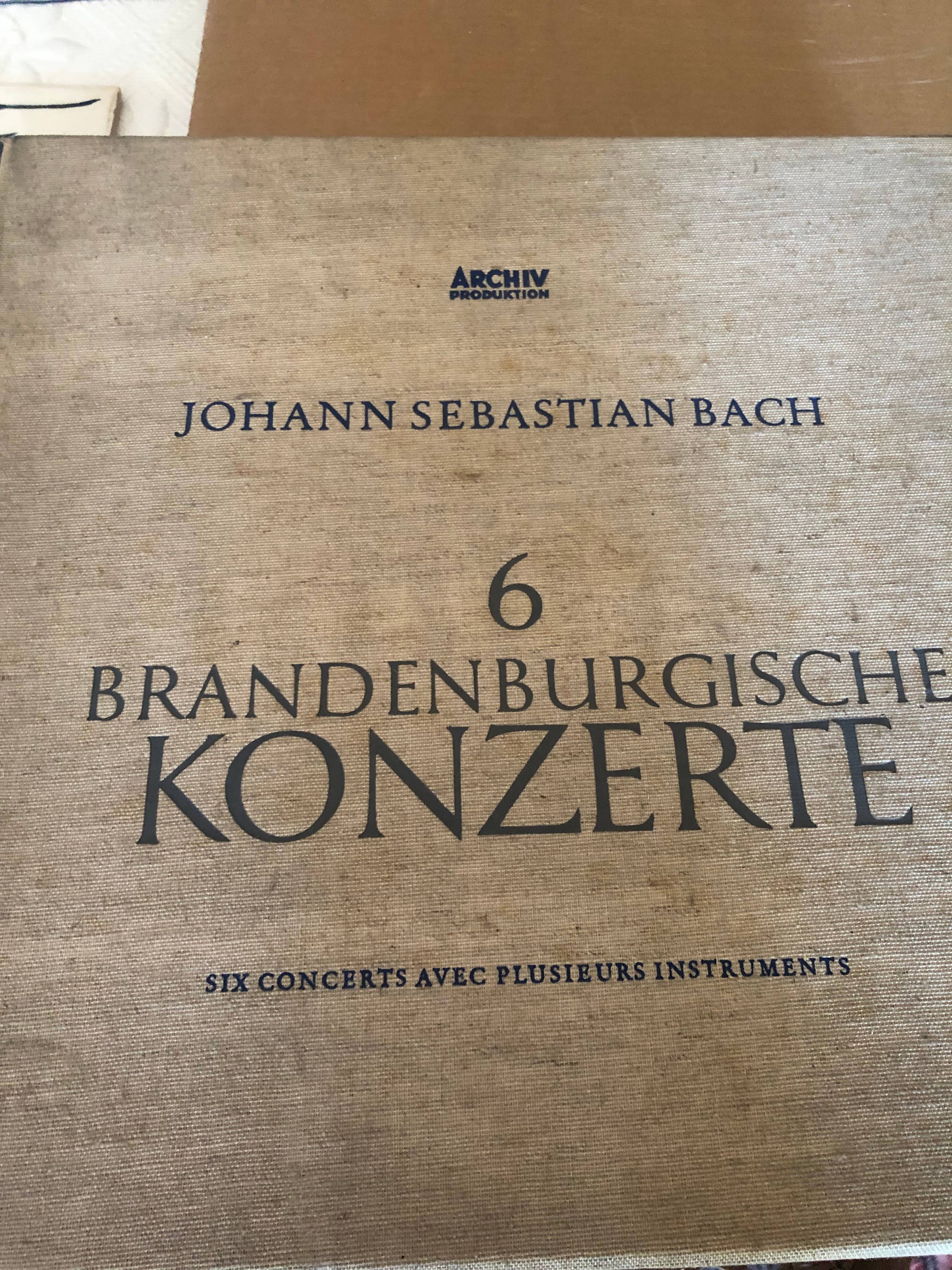 Johann Sebastien Bach - 6 concerts Brandebourgeois Exceptionnel coffret de 3 disques Archiv Production