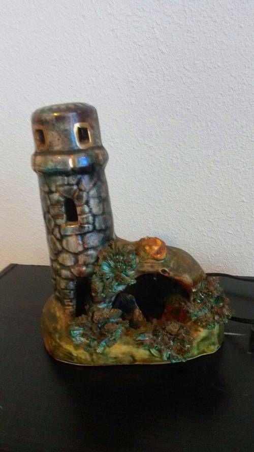 Jolie lampe de Vallauris en forme de phare