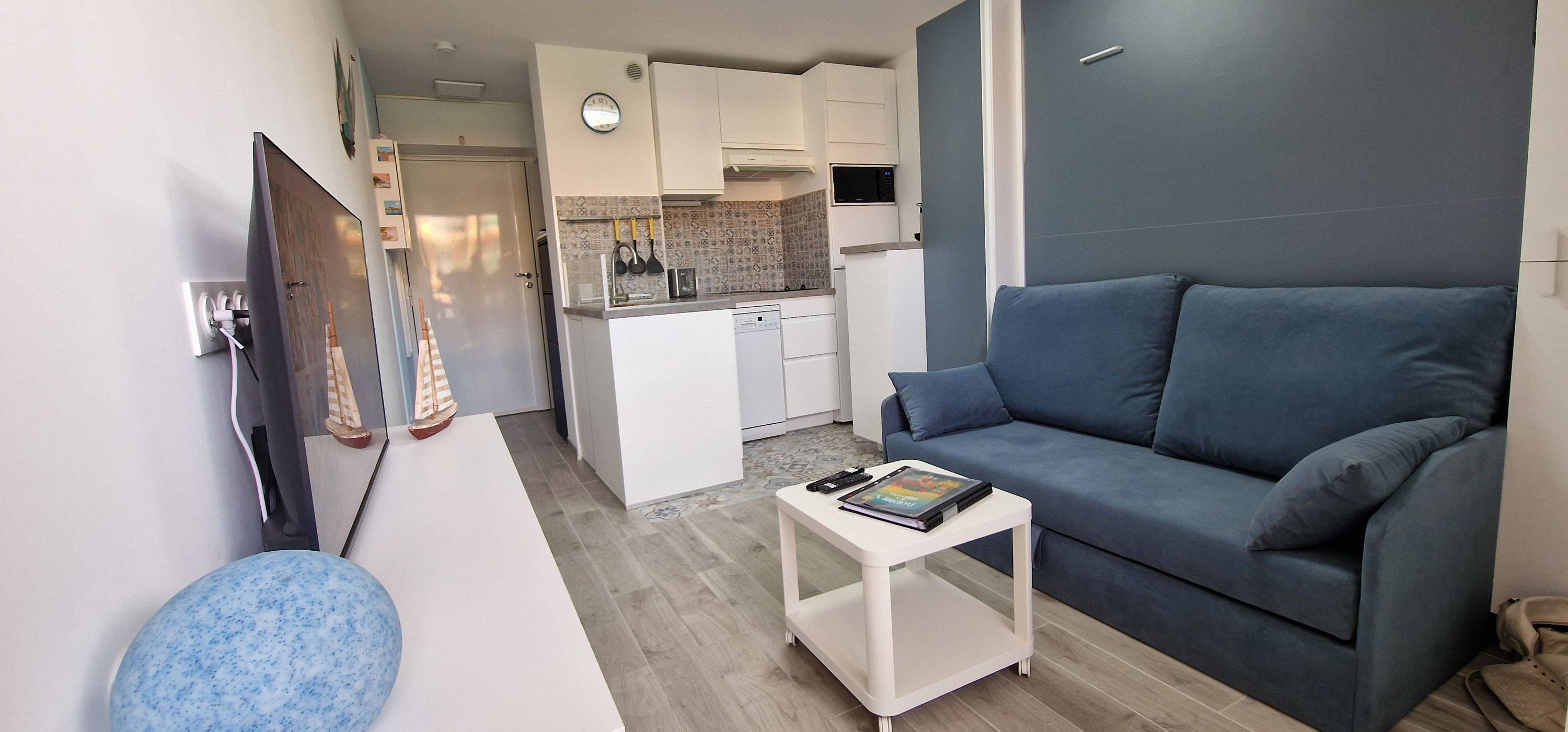 Loue studio refait à neuf à la Favière à Bormes-les-Mimosas - 2 couchages